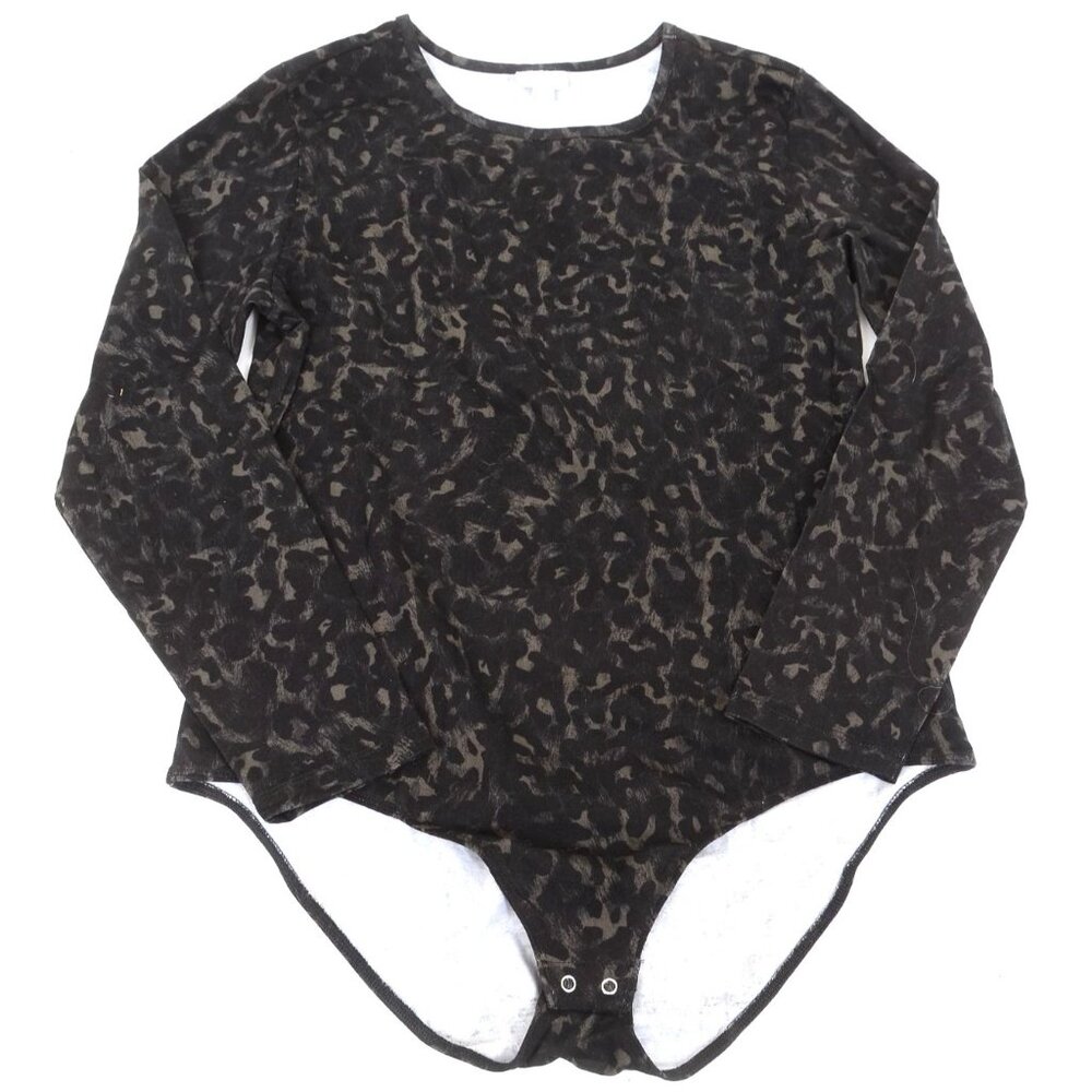 Lularoe Bodysuit Nova Women's Size XL Animal Print Long-Sleeve Round Neck NEW